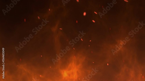 realistic fire particles and smoke overlay background