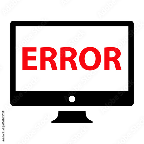 Palabra ERROR en pantalla de ordenador 