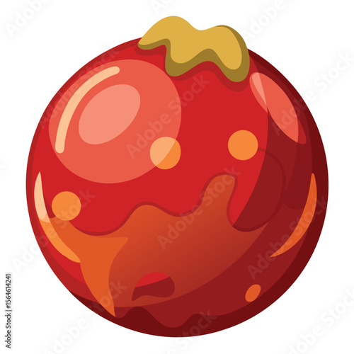 A meatball, perfectly round and cooked, on a clean white background, ideal for comfort food and Italian cuisine