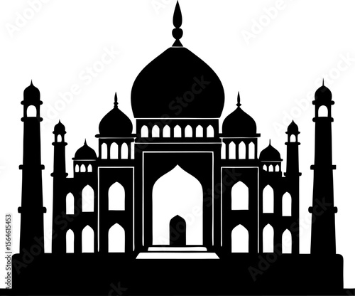 taj mahal vector illustration
