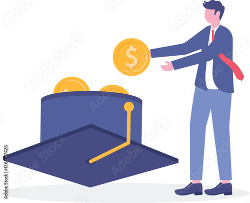 Education fund for college, saving for school or university tuition fee, 

