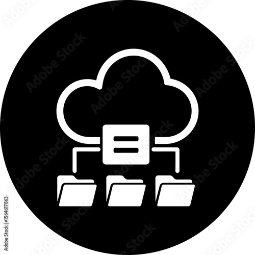 Cloud File Storage & Content Distribution Icon