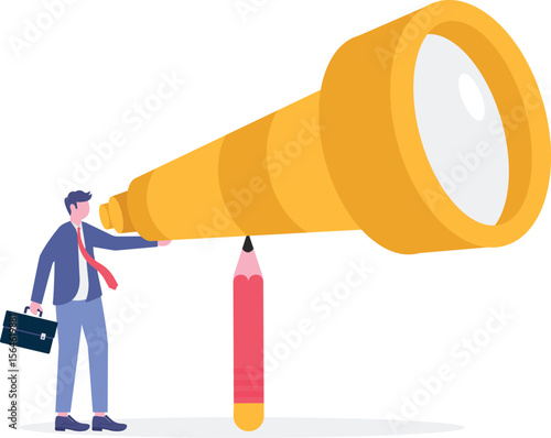 Creative searching for idea or inspiration, research or imagination for designer and writer,

