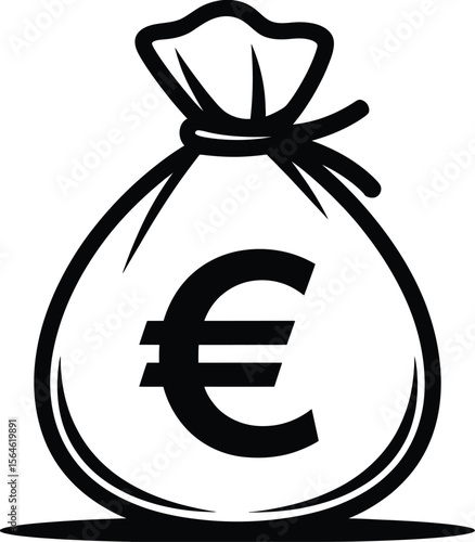 Euro Money Bag: Finance, Wealth & Investment Icon