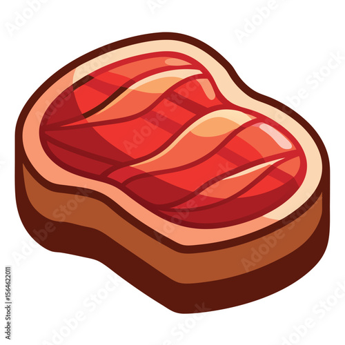 A perfectly cooked steak, juicy and tender, isolated on a white background, ideal for gourmet dining and meat lovers