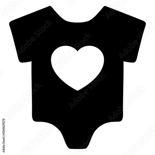 Icono silueta de mono de bebé con corazón