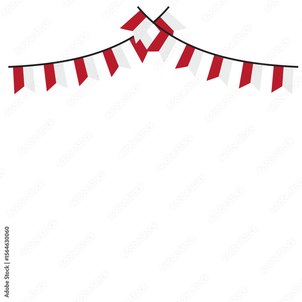 Obraz premium Indonesian Bunting Flag Decoration