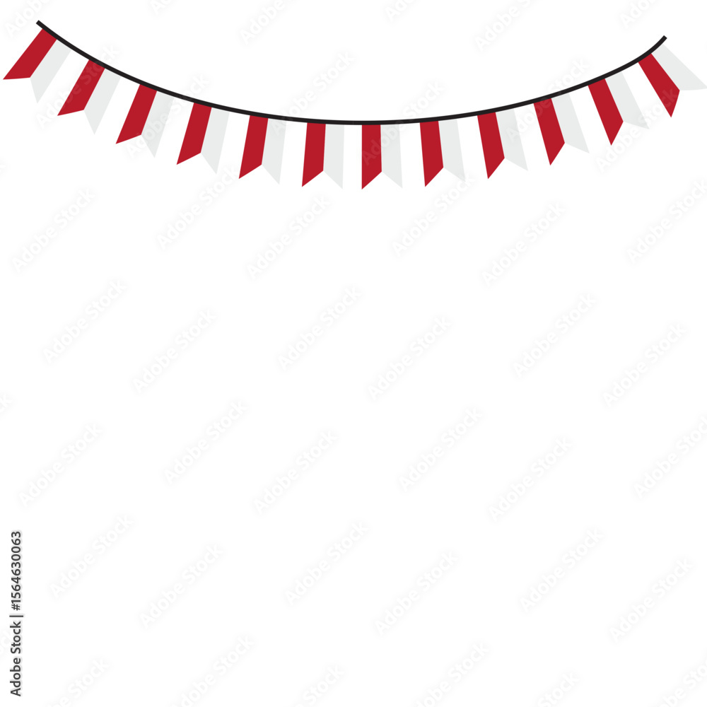 Obraz premium Indonesian Bunting Flag Decoration