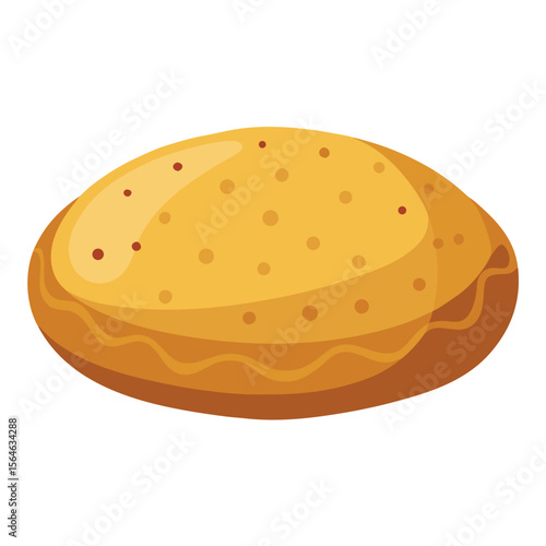 A whole pita bread, soft and fresh, on a plain white surface, perfect for sandwiches or dips, ready to eat