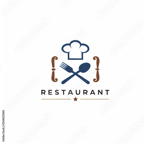 Minimalist Restaurant Chef Logo Modern Style