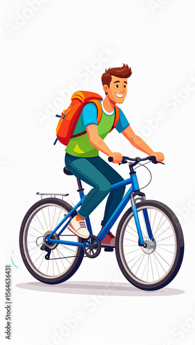 man riding a bike