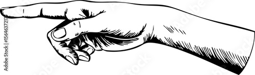 Hand Pointing Finger Illustration
