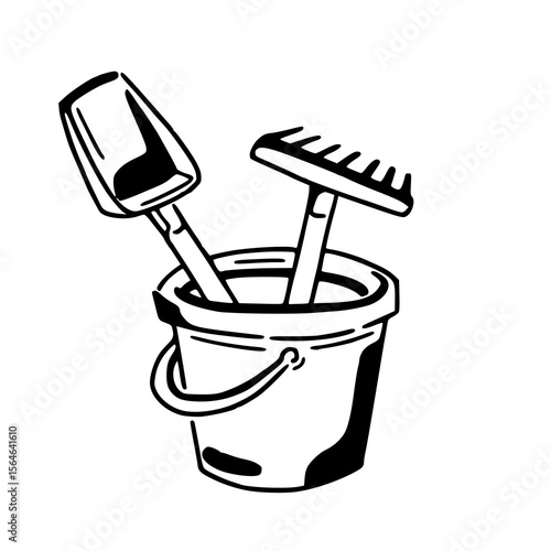 summer play sand kit clipart