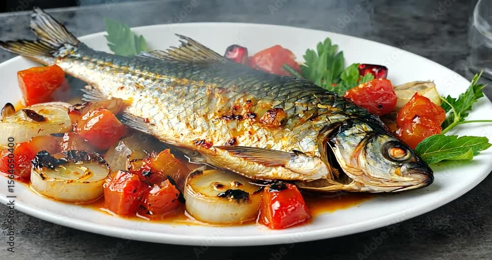 fish with vegetables fish with vegetables