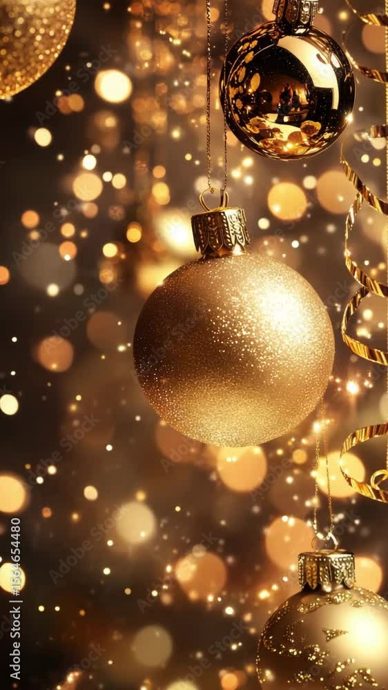 Animation of a festive Christmas background with glowing lights Animation of a festive Christmas background with glowing lights