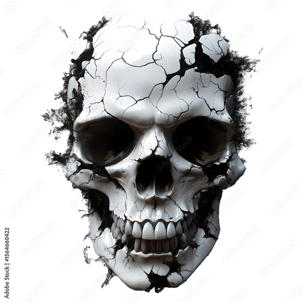 Obraz premium skull illustration png transparent background