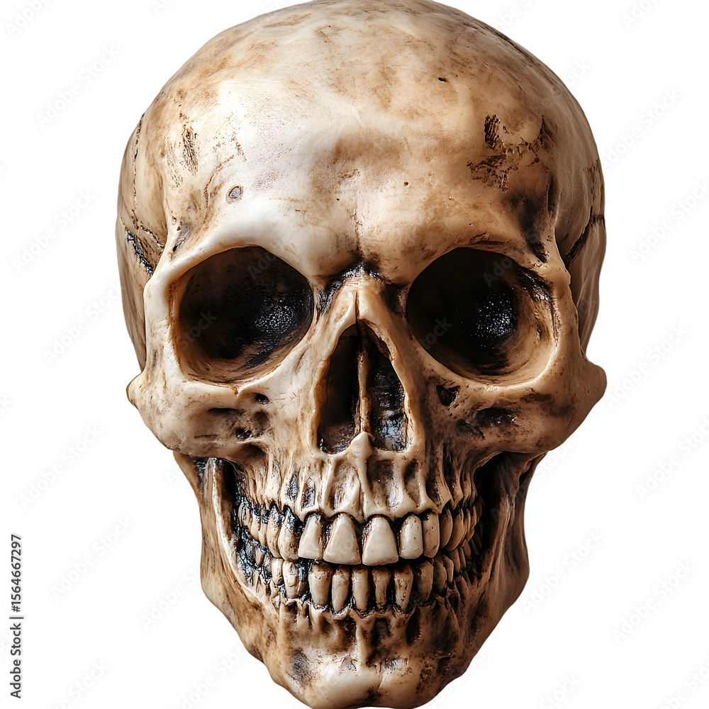 Obraz premium skull illustration png transparent background