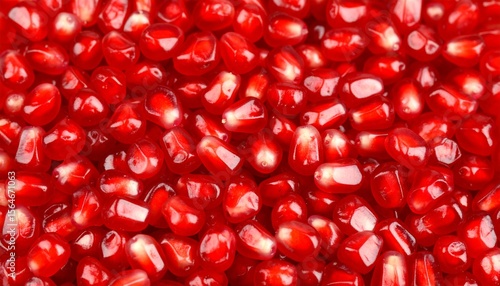 Extreme Close-Up of Pomegranate Seeds