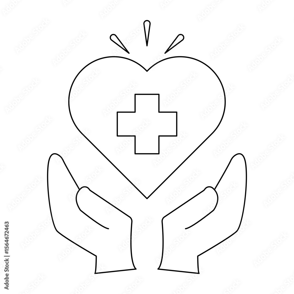 Obraz premium Healthcare and Medicine. Medical icons set. Outline icons collection