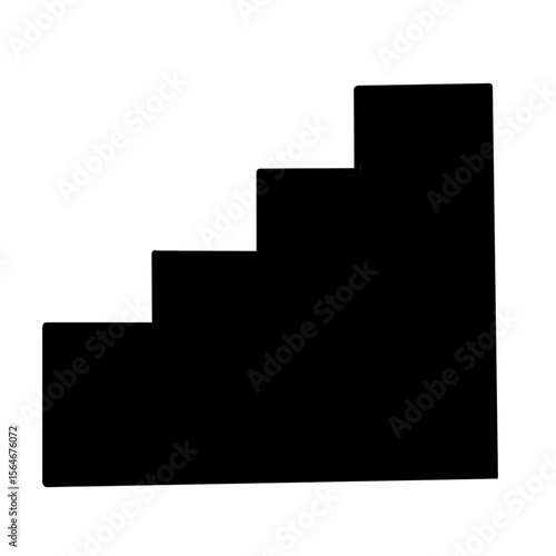 stairs with steps indicating step by step black silhouette design illustration stairway.eps