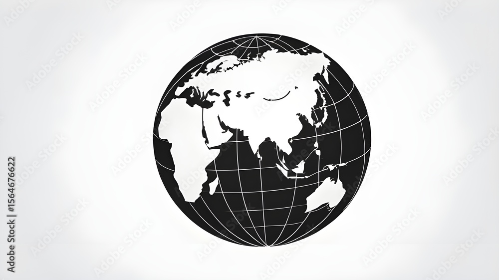 Fototapeta premium earth shaped internet vector icon