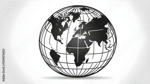 earth vector icon with internet network