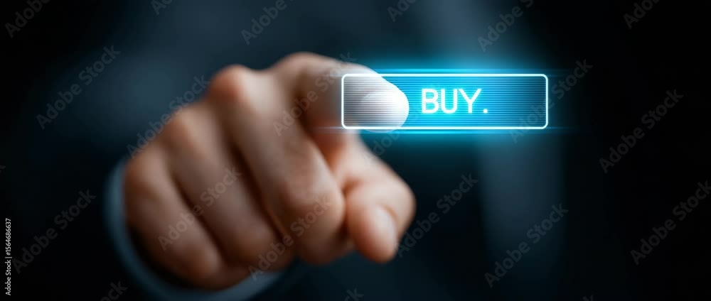 Digital Purchase: A close-up shot of a hand interacting with a digital button, highlighting the instant nature of online transactions, emphasizing the ease and accessibility of e-commerce. Digital Purchase: A close-up shot of a hand interacting with a digital button, highlighting the instant nature of online transactions, emphasizing the ease and accessibility of e-commerce.