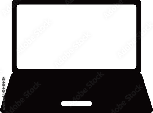 ノートパソコンのアイコン　モノトーン