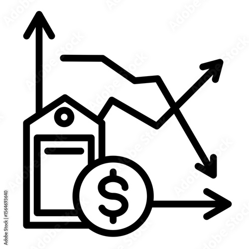 Price Volatility  Icon Element For Design