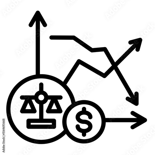 Equity Market  Icon Element For Design
