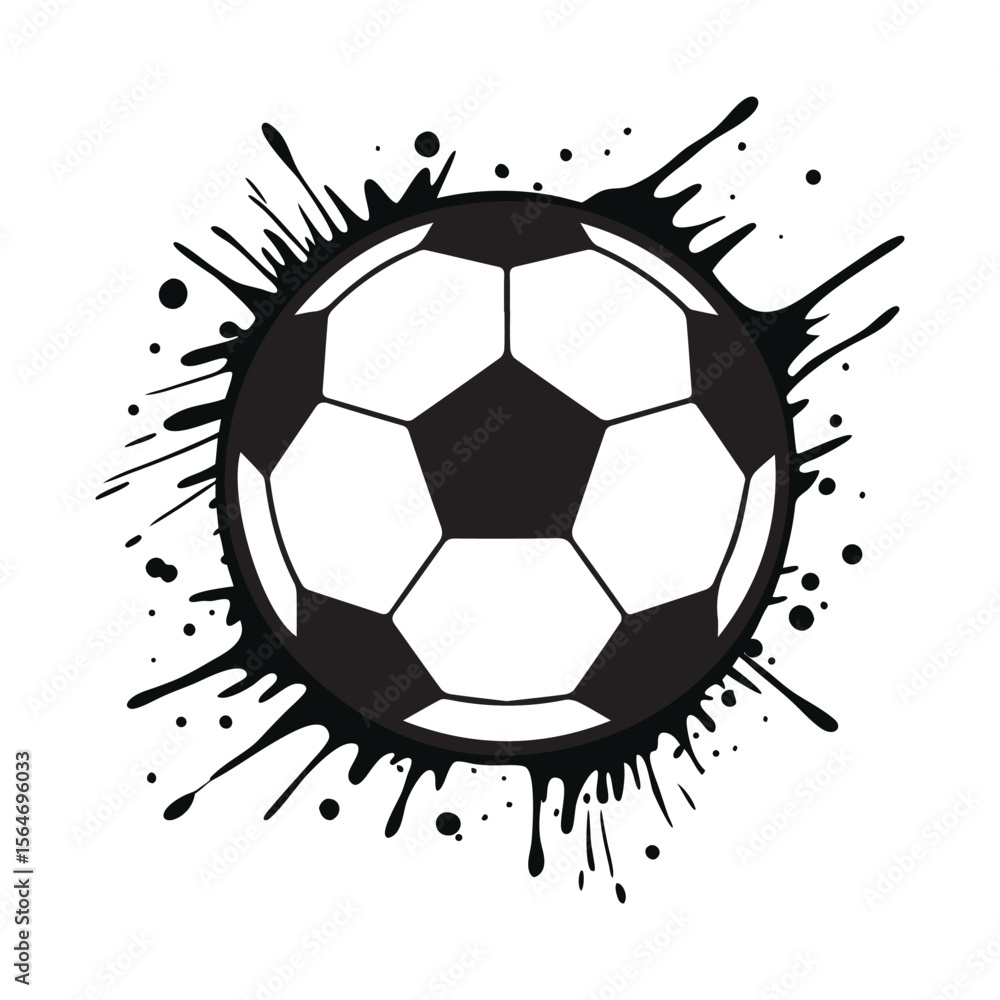 Fototapeta premium Soccer Ball Logo and Emblem Template Collection, Fast Kicking Soccer Ball Vector for Print & Web On White Background