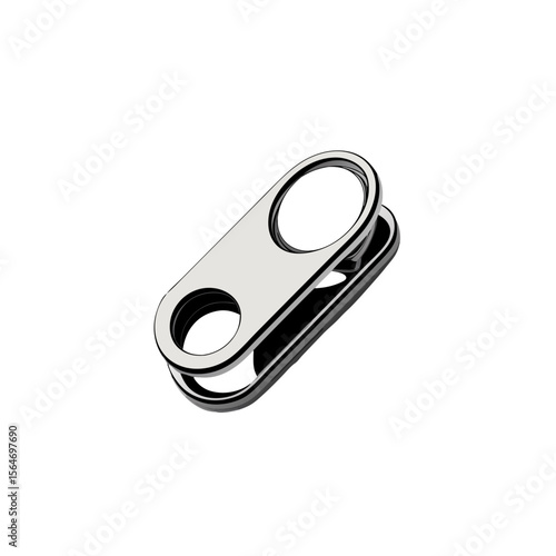 Vector illustration of golf ball marker clip with coin holder, isolated on transparent background