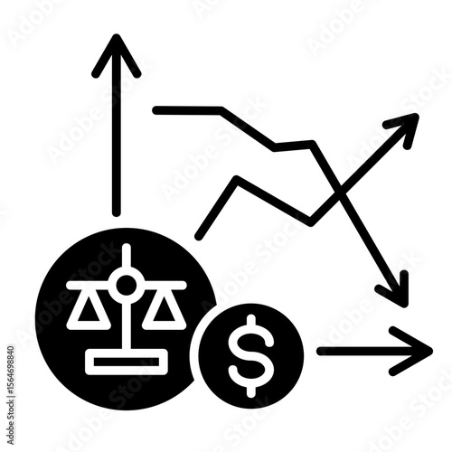Equity Market  Icon Element For Design