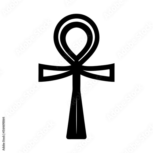 Ankh egyptian symbol of life ancient hieroglyphic religion silhouette