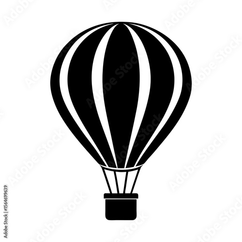 Hot air balloon adventure travel vacation journey silhouette