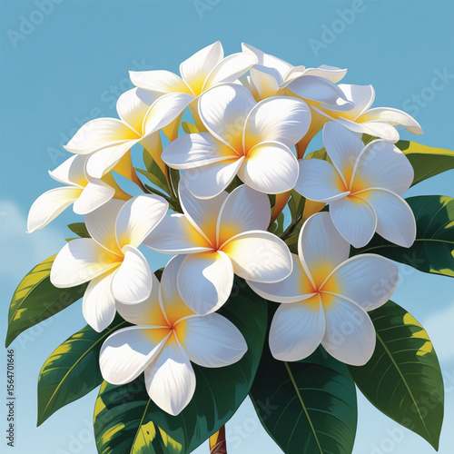 frangipani plumeria flower