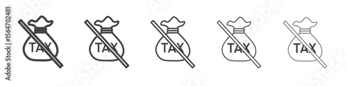 100 Guarantee Tax Free icon simple illustration collection symbol