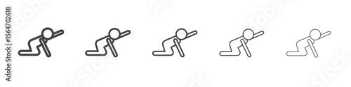 abandonment icon simple illustration collection symbol
