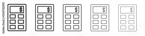 accounting calculator icon simple illustration collection symbol