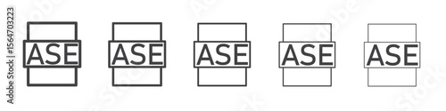 ASE File Document Icon simple illustration collection symbol
