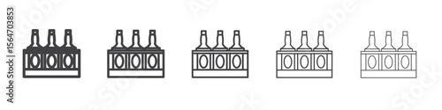 beer crate icon simple illustration collection symbol