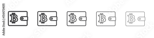 bitcoin wallet icon simple illustration collection symbol