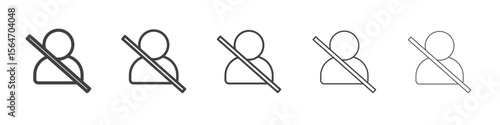 Block User Icon simple illustration collection symbol