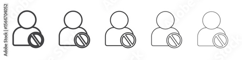block user icon simple illustration collection symbol
