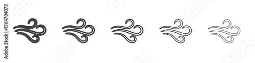 Blowing wind icon simple illustration collection symbol