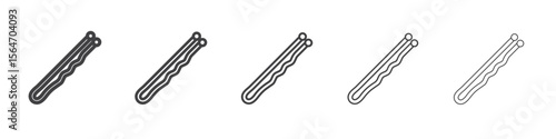 bobby pins icon simple illustration collection symbol