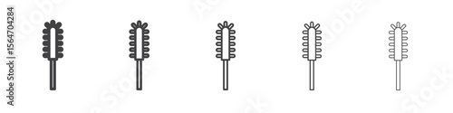 Bottle sweeper cleaning brush icon simple illustration collection symbol