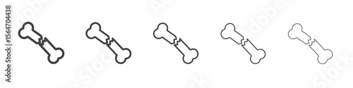 Broken bone icon simple illustration collection symbol