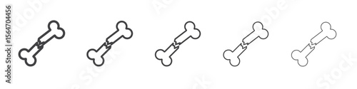 broken bone icon simple illustration collection symbol