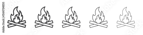 Campfire icon simple illustration collection symbol
